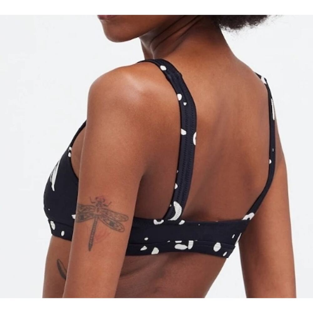 Madewell Square-Neck Bikini Top in Abstract Doodle Size S NWT - Picture 4 of 7